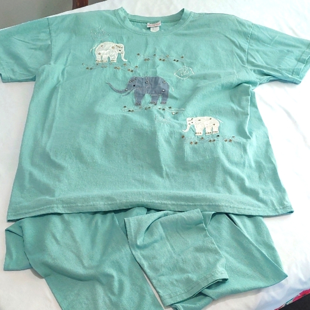 Superline Mint Green Pant Set with Soft Fabric and Relaxed Fit.Normal Wear.